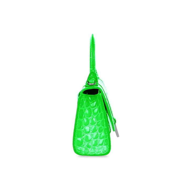 Balenciaga Hourglass Cow Leather Shoulder Bag Crossbody Bag Handbag Mini Women's Neon Green-3
