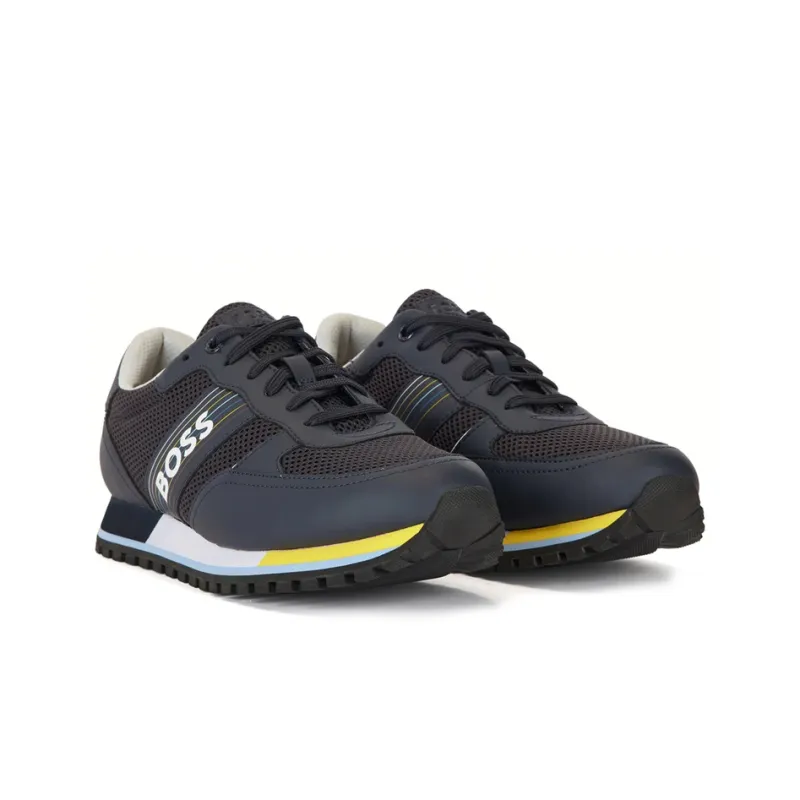 HUGO BOSS Cushioning Wear-Resistant Low-Top Sports Casual Shoes Men's Navy Blue-2