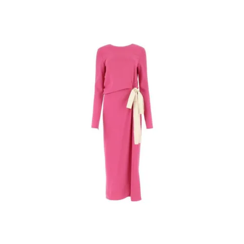 Lanvin Long-Sleeved Dresses Women's Rose Red