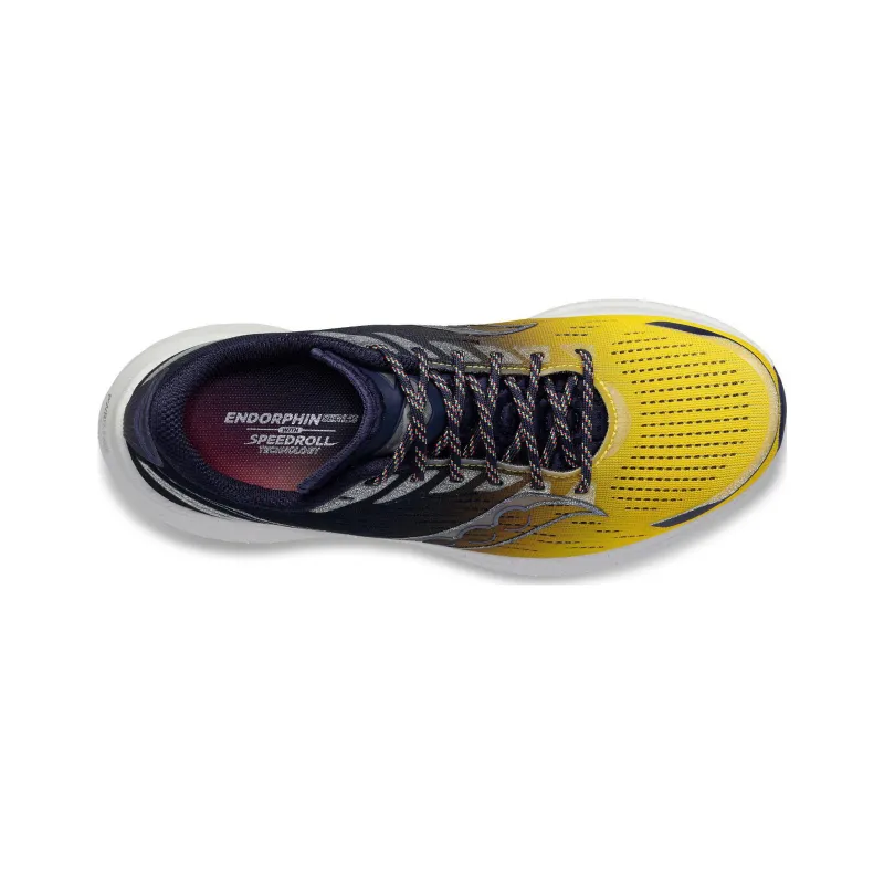 Saucony Endorphin Speed 3 Slip Resistant, Abrasion Resistant, Reflective Low Top Running Shoes Women's Yellow Purple-3