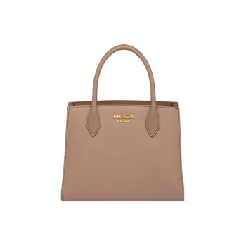 PRADA Saffiano Leather Shoulder Bag Crossbody Bag Handbag Small Size Women's Pink Beige