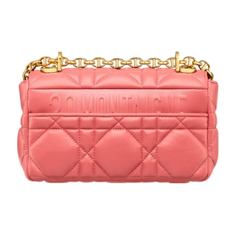 DIOR Caro Calfskin Handheld Shoulder Bag Crossbody Bag Small Size Women's Pink Coral-2