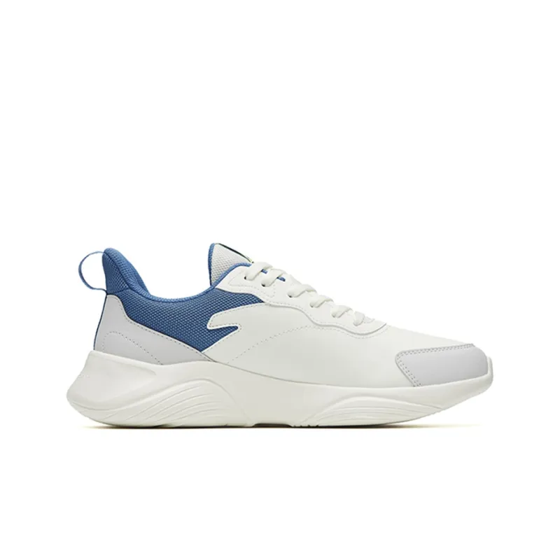 Anta Cushioned Wear Resistant Support Low Top Casual Running Shoes Men's White Gray-1