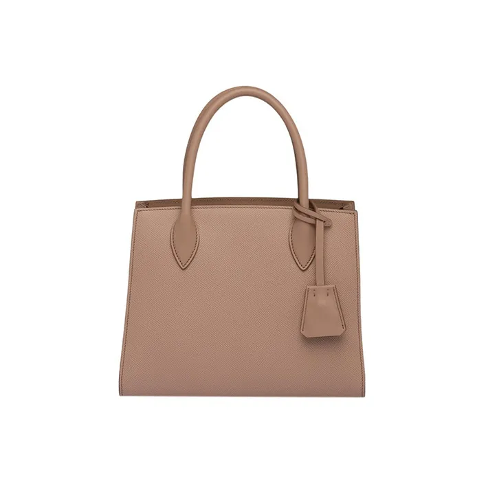 PRADA Saffiano Leather Shoulder Bag Crossbody Bag Handbag Small Size Women's Pink Beige-2