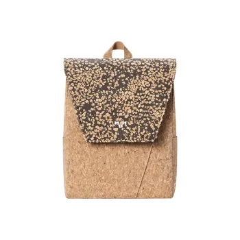 MAH Sheep Cottage Collaboration Polyester Laptop Backpack Medium Size Women's Coffee Grounds Cork