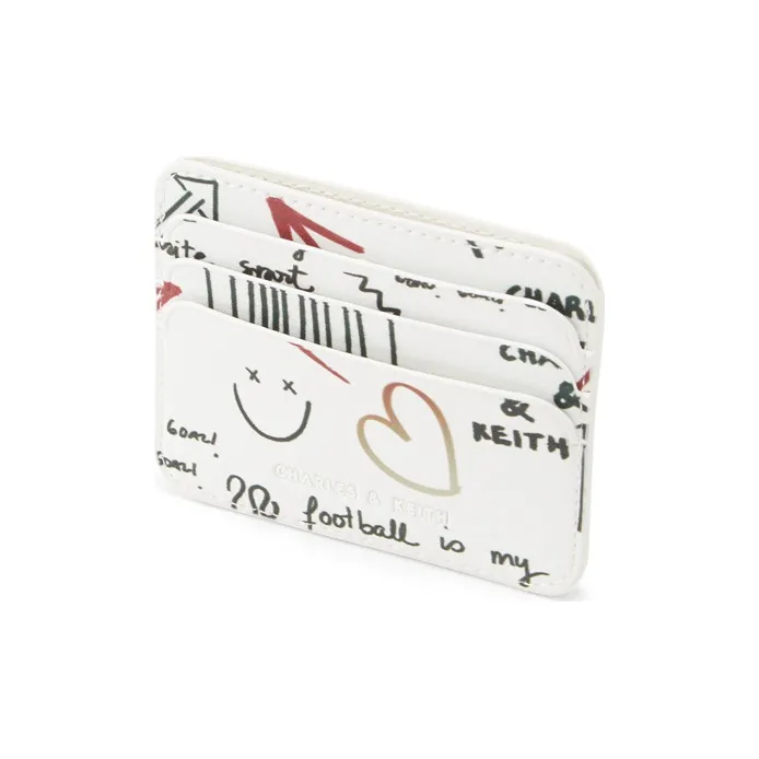 CHARLES&KEITH PU Charles & Keith Bag Card Holder Mini Women's Multi Composite Color/Red-2