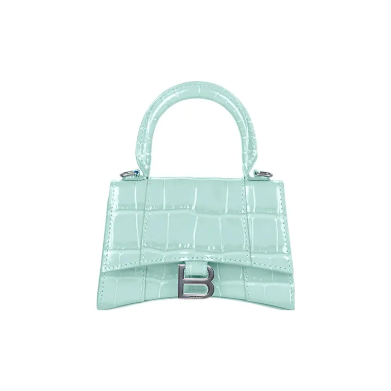 Balenciaga Hourglass Cow Leather Shoulder Bag, Crossbody Bag, Handbag Mini Women's Bright Blue-0
