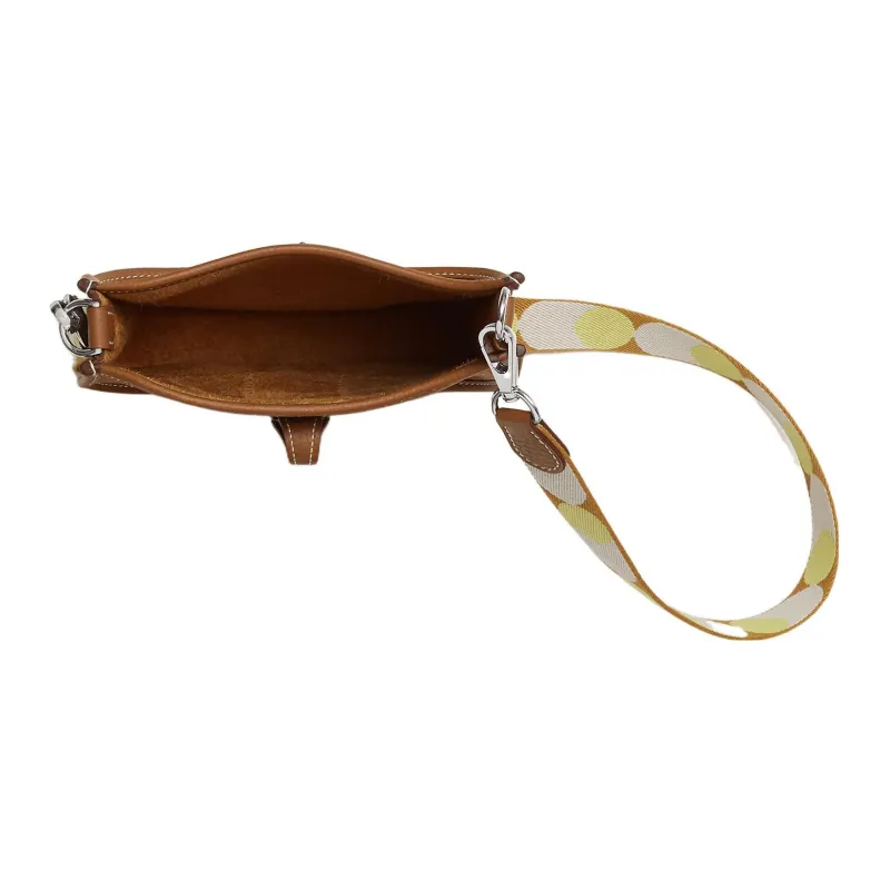 HERMES Evelyne Clemence Calfskin Crossbody Bag, Shoulder Bag Mini Women's Gold Brown-2