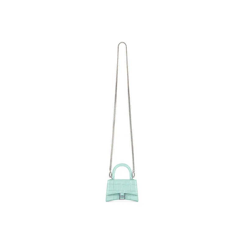 Balenciaga Hourglass Cow Leather Shoulder Bag, Crossbody Bag, Handbag Mini Women's Bright Blue-5