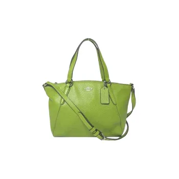COACH Kelsey Refined Pebble Leather Dumpling Bag Shoulder Bag Crossbody Bag Handbag Small Size Women's Grass Green