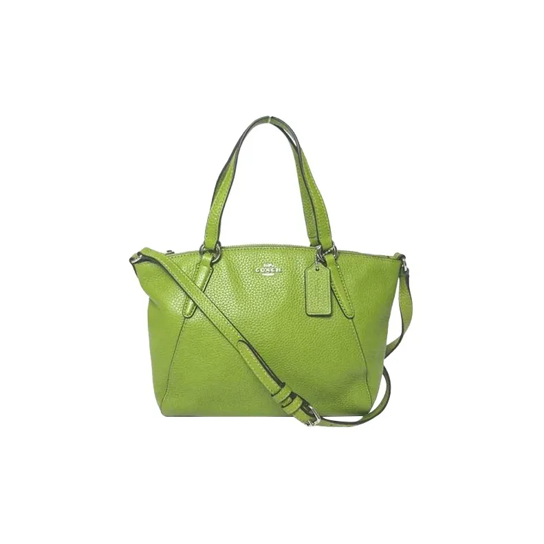 COACH Kelsey Refined Pebble Leather Dumpling Bag Shoulder Bag Crossbody Bag Handbag Small Size Women's Grass Green-0