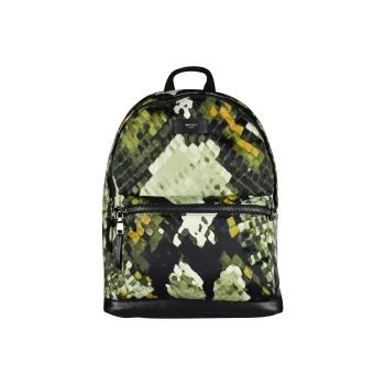 Jimmy Choo Fabric Calfskin With Leather Detail Backpack Men's Green