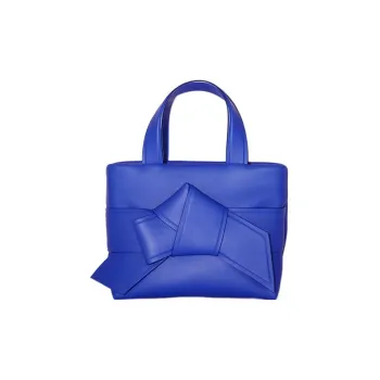 Acne Studios Musubi Cow Leather Tote Bag, Shopping Bag, Shoulder Bag, Crossbody Bag, Handbag Extra Mini Women's Blue