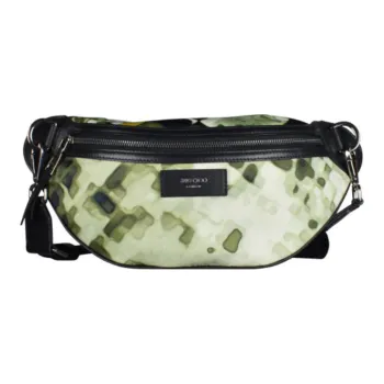 Jimmy Choo Cow Leather Detail Crossbody Bags Fanny Pack Women's Green