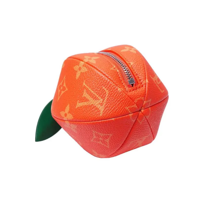 LOUIS VUITTON Orange Pouch Orange-3