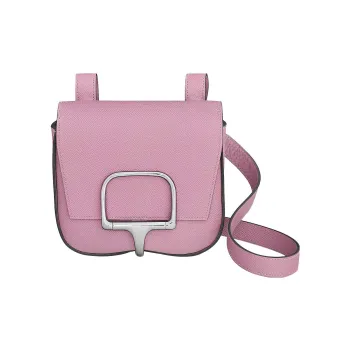 HERMES Della Cavalleria Epsom Calfskin Shoulder Bag, Crossbody Bag Mini Women's X9 Mauve Sylvestre Mallow Purple