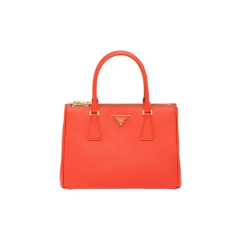 PRADA Galleria Killer Bag Saffiano Leather Shoulder Bag Crossbody Bag Handbag Medium Size Women's Orange