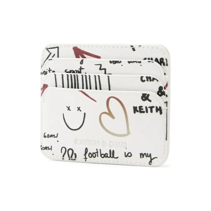 CHARLES&KEITH PU Charles & Keith Bag Card Holder Mini Women's Multi Composite Color/Red-1