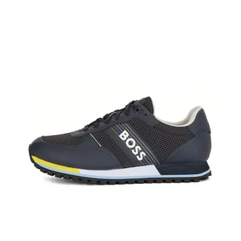 HUGO BOSS Cushioning Wear-Resistant Low-Top Sports Casual Shoes Men's Navy Blue