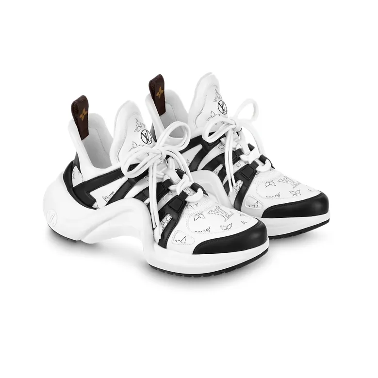 LOUIS VUITTON Archlight 1.0 Sneakers 'White Black With Hollow Monogram' Women's-1