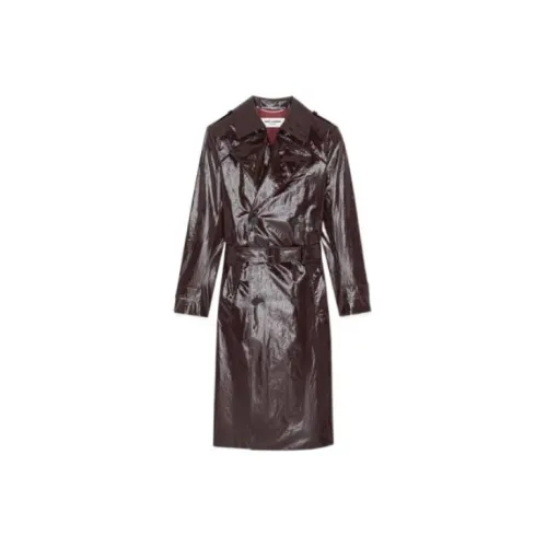 SAINT LAURENT Trench Coats Men Brown