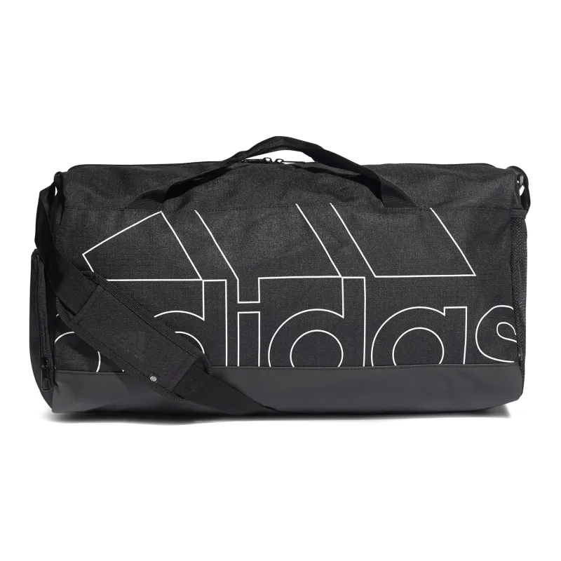 Adidas Polyester Handbag Shoulder Bag Crossbody Bag Gym Bag Large Size Unisex Black-0