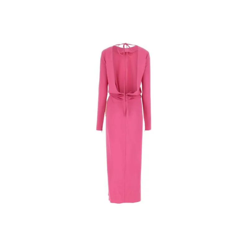 Lanvin Long Sleeved Tied Open-Back Dress-1