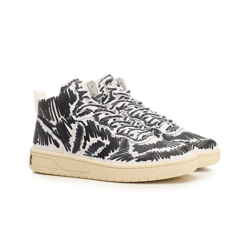 VEJA x MARNI V 15 Stylish Skateboarding Shoes Women's Black White-2