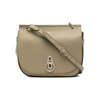 Mulberry Grained Leather Shoulder Bag Crossbody Bag Women's Olive Green