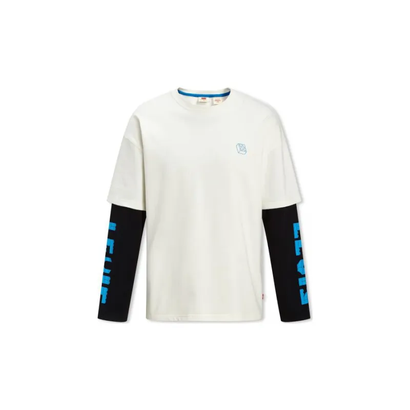 Levi's FW22 Drop Shoulder Sleeve T Shirt Unisex White-0