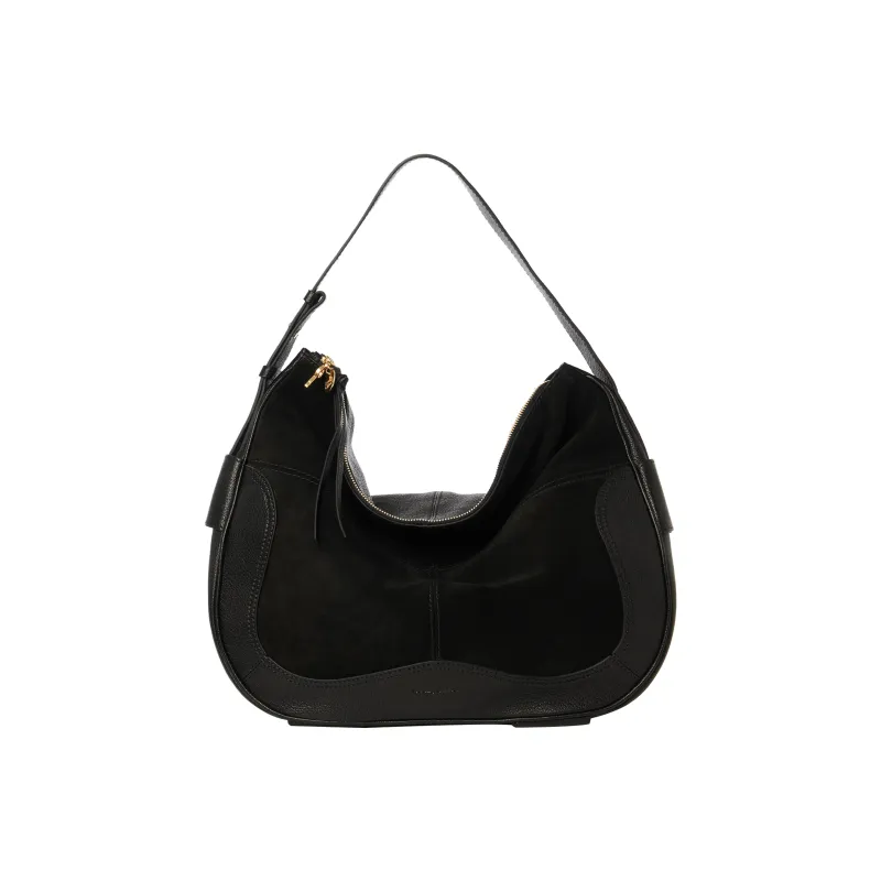 See By Chloe Hana Calfskin Suede Handbag Shoulder Bag Women's Black-0