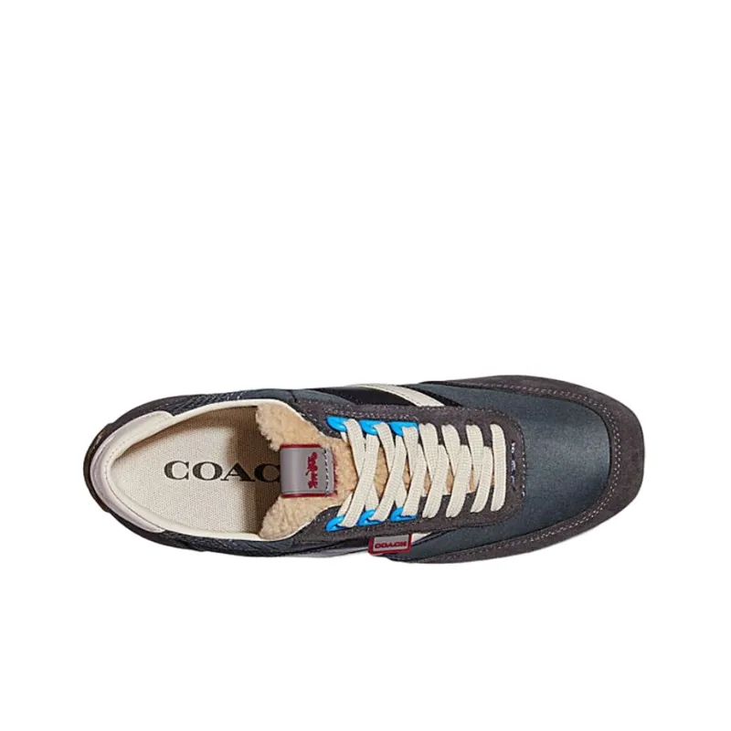 COACH C180 Wear-Resistant Low-Top Sports Casual Shoes Men's Gray-3