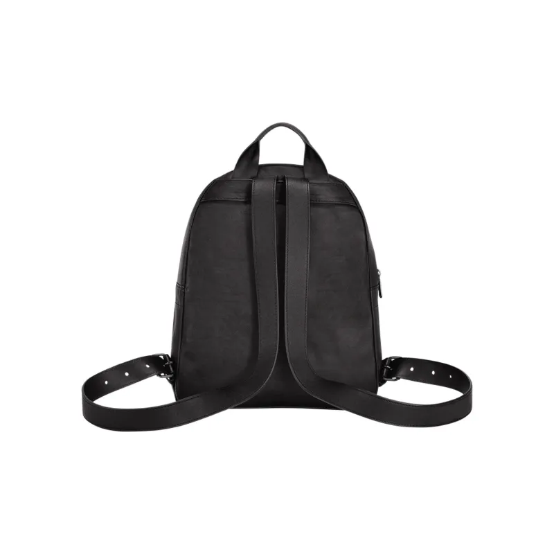 LONGCHAMP 3D Calfskin With Sheepskin Trim Backpack Women's Black-1