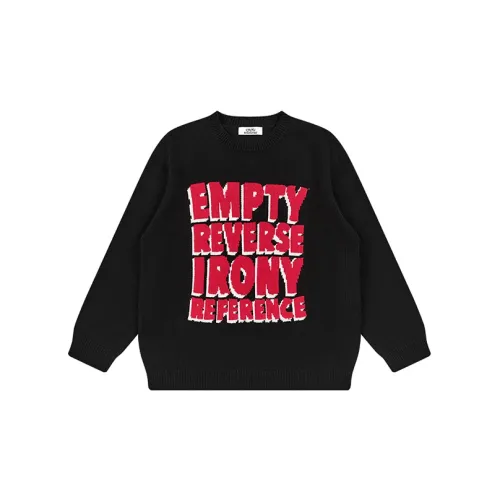 EMPTY REFERENCE Sweaters Unisex Black