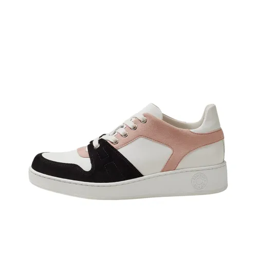 HERMES Skateboard Shoes Women's Low-Top White/Black/Pink