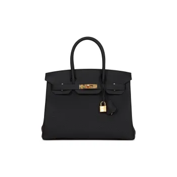 HERMES Birkin Togo Calfskin 3Y Caban Birkin Bag Handbags 30 Women's Black Blue
