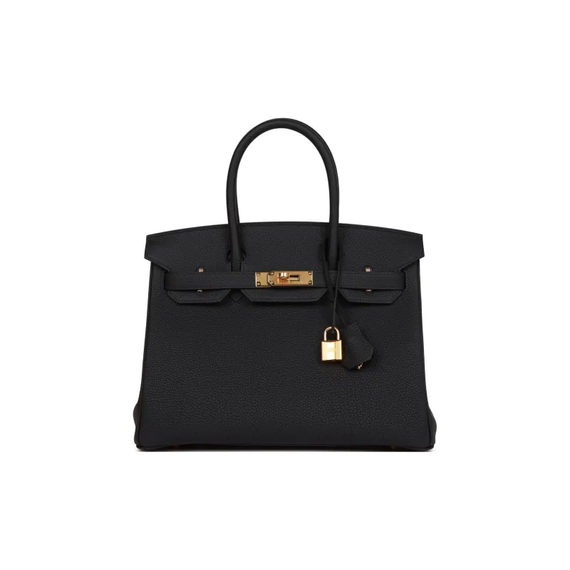 HERMES Birkin Togo Calfskin 3Y Caban Birkin Bag Handbags 30 Women's Black Blue-0