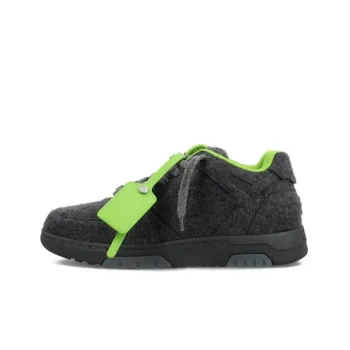 OFF WHITE Out Of Office Low Top Stylish Skateboarding Shoes Men's Gray