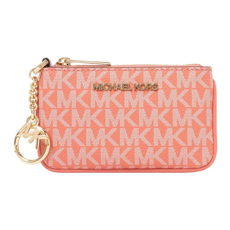 MICHAEL KORS Jet Set Travel Coated Canvas Coin Purses Card Holders Small Size Women's Fruit Dew Color-0