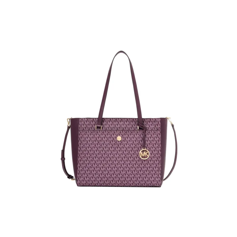 MICHAEL KORS Maisie Coated Canvas Handbag Large Size Women's Bordeaux Red-1