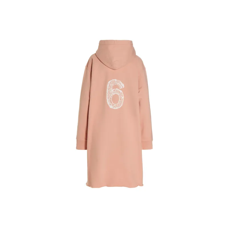 MM6 Maison Margiela Long Sleeved Dresses Women's Pink-1