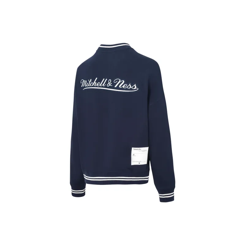 Mitchell Ness Sweatshirts Unisex Navy Blue-1