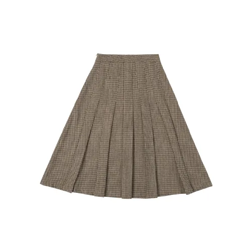 MeiHaoStore Casual Long Skirts Women's Coffee