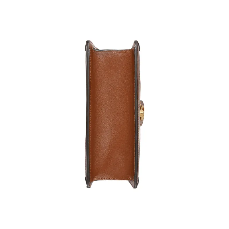 GUCCI GG Matelassé Leather Lock Controller Bag Shoulder Bag Crossbody Bag Small Size Women's Brown-7