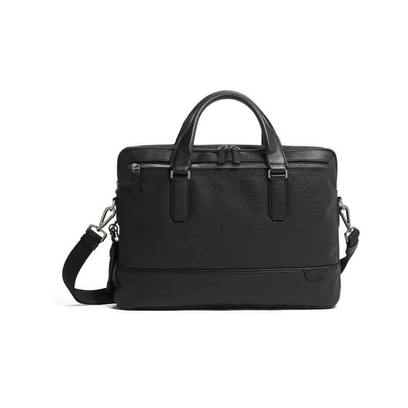 TUMI TUMI Harrison Leather Handbag Shoulder Bag Crossbody Bag Briefcases Men's Black-0