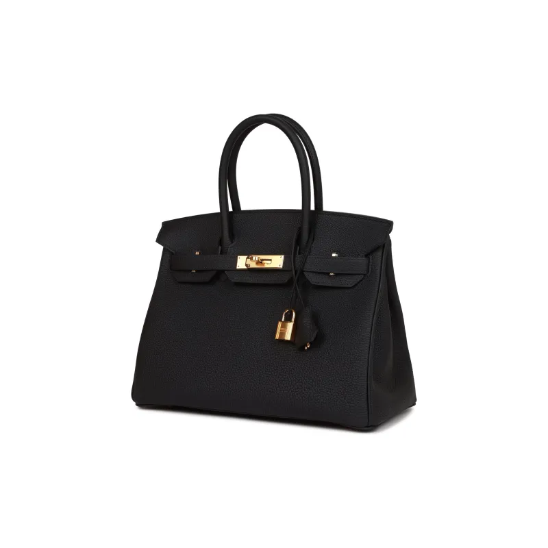 HERMES Birkin Togo Calfskin 3Y Caban Birkin Bag Handbags 30 Women's Black Blue-3