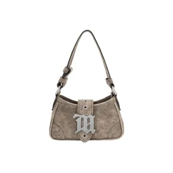 Misbhv Small Logo-plaque Suede Tote Bag