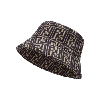 FENDI Ff Motif Mens Wool And Silk Cloche
