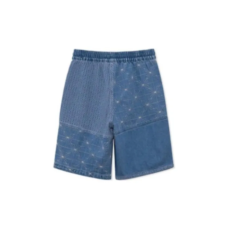 LiNing Sports Basketball Collection Denim Shorts Unisex Blue-1