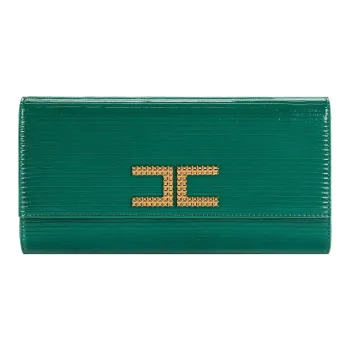 Elisabetta Franchi Synthetic Fiber Clutch Bag Over The Shoulder Women's Emerald Green